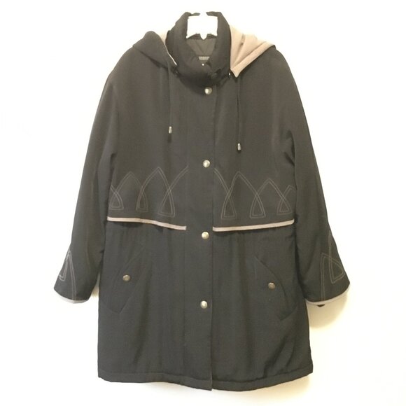 Vintage Eaton's Utex Arctic Stitched Hooded Black Cattle Style Jacket - Picture 4 of 16